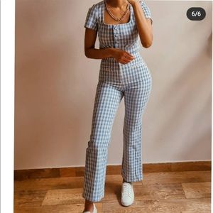 NWT Blue checkered Zara Pants!